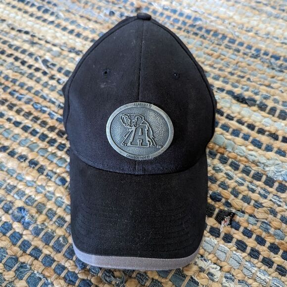 Crimson Tide Ball Cap Black & Gray Embossed Collegiate Licensed Product - Picture 2 of 4